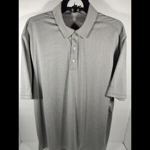 Walter Hagen 11 Majors Men's Size XL Gray Striped Short Sleeve Golf Polo Shirt